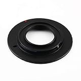 Anillo adaptador de aluminio anodizado negro para cámara Olympus PM1 C Mount Lens a Micro 4/3 M4/3 para Panasonic GX1 GF5
