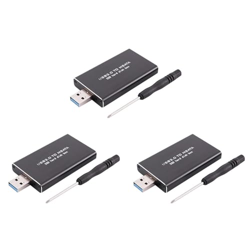 3X Caja externa USB 3.0 para mSATA SSD miniatura 1