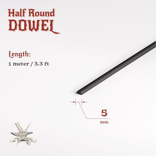 The Foamory 3-Pack Black EVA Foam Dowel - Half Round 5mm x 1M Length Stick by The Foamory - Used condition - Image 3