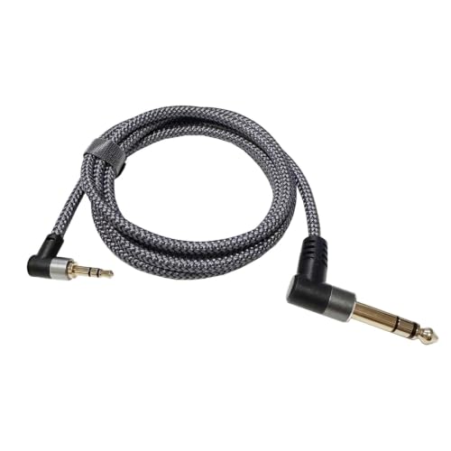Cable de audio para guitarra ideal para ensayos en casa con adaptador de 90 grados