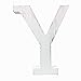 Extra Large Wood Decor Letters Wood Distressed White Letters DIY Block Words Sign Alphabet Free Standing Hanging for Home Bedroom Office Wedding Party (Y)