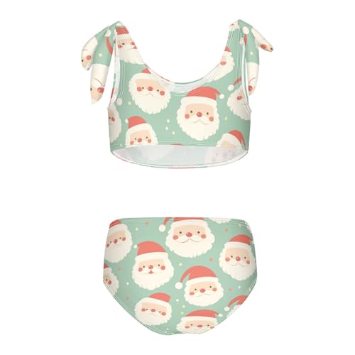 KLL Ho Ho Ho Pattern Funny Christmas Girls Two Piece Bikini Sets Scoop Neck Bathing Suit Swimming Suits Adjustable Shoulder2