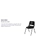 Flash Furniture HERCULES Series 440 lb. Capacity Kid's Black Ergonomic Shell Stack Chair with Black Frame and 12