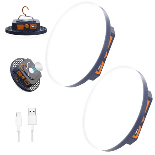 2pcs 10000mAh Rechargeable 3000LM Tent Light Camping Light...