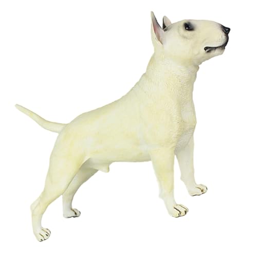 Figurine Bull Terrier blanc VANZACK en plastique taille moyenne pour décoration de maison