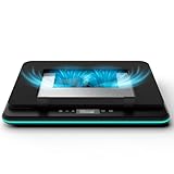 KLIM Turbofrost Refroidisseur PC Portable 4 Turbo Ventilateurs   4x4000 RPM, 4 Ports USB, RGB Dynamique, 2 Modes d'alimentation USB C/DC, Mousse Isolante   Support PC Portable 14 17in   Espace Gris