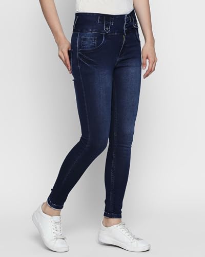 Image of HIGH Star Women's Blue Slim-Fit Stretchable Jeans