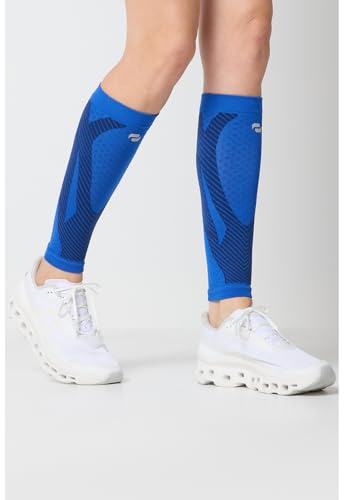 Image of Infinity Leg Calf Compression Sleeve Socks 10-15 mmHg With Moisture Wicking Technology for Men or Women (Unisex) - ELECTRIC