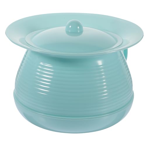 ARTSEWPLY Orinal Para Niños Bacinilla Con Tapa, Plástico Grueso, Tamaño Mediano, Color Azul Nórdico, Urinario Doméstico Multifunción, Adecuado Para Uso Familiar y Hospitalario