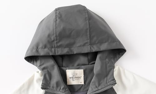 Meufam Baby Boys Girl Lightweight Color Block Hooded Jacket New Long Sleeve Windbreaker Outerwear Zipper Windproof Coats3