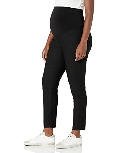 Three Seasons Maternity Women's Maternity Slim Fit Ankle Dress Pant, Black, XL