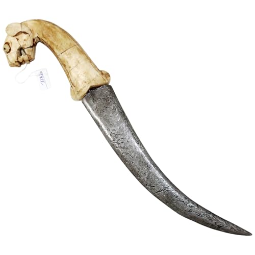 Rajasthan Gems Knife Damascus Steel Blade Natural Chip Handle Handmade k898