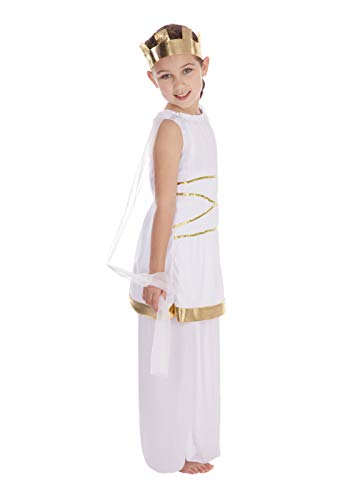 Bristol Novelty White & Gold Girls Grecian Costume Set