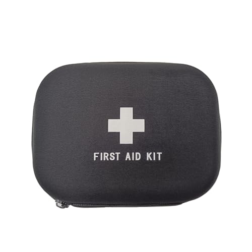 Image of First Aid Hard Case Empty First Aid Hard Case First Aid EVA Medicine Red Medical Bag for Home Health Emergency Pets Dog First Responder Camping Outdoors (Round 6.8x5.3x2.2 inch)