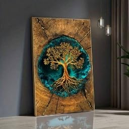 Peinture Arbre de Vie Doré toile design artistique haut de gamme - 3