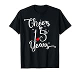 Photo Gallery cheers to 15 anni happy anniversaries moglie marito regalo maglietta Photo Gallery cheers to 15 anni happy anniversaries moglie marito regalo maglietta