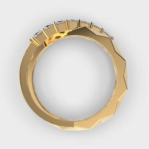 Bague axe de faisceau nu argent moissanite anti-ternissement bijou luxe durable - 3