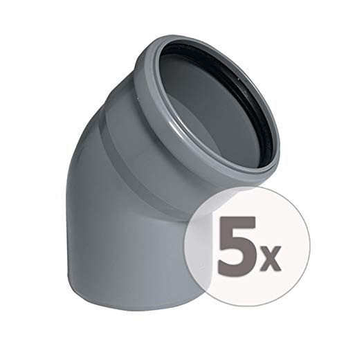 Preisvergleich Produktbild Upmann HT-Bogen 87 Grad DN 40, 5 Stück