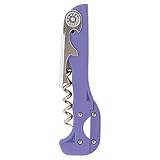 Franmara Boomerang Two-Step Corkscrew Wine Opener with Built-In Foil Cutter and Bottle Opener - Purple