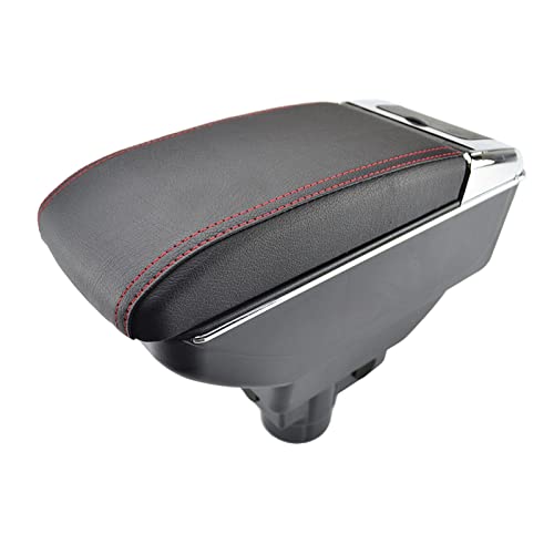 Boîte de rangement accoudoir pour Opel Corsa D double couche noir