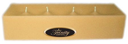Trinity Candle Factory -Leather - Pillar Candle - 12x4x2 - Log