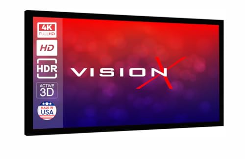 Image of Fixed Frame Projector Screen 16:9 Aspect Ratio, 1.5 Gain Active 3D 4K Ultra HD Projection Screen for Classroom, Office & Home Theater (ALR Crystal 4K, 133 Inch)
