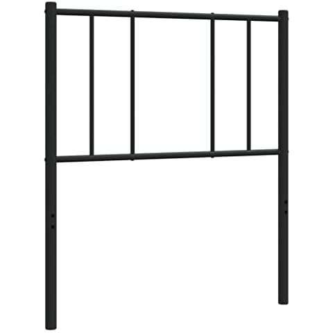 vidaXL Black Metal Headboard Bed Base Cover
