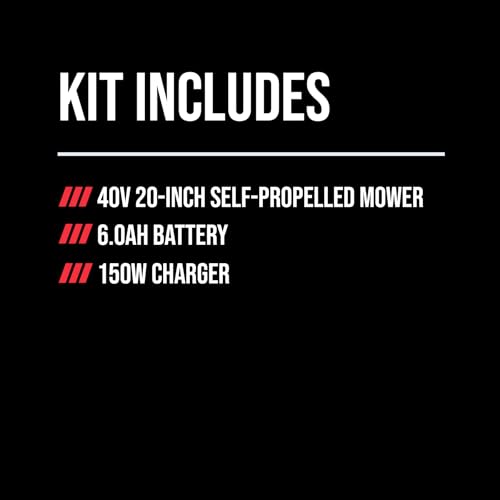 Image of SKIL PWR CORE 40 Brushless 40V 20-Inch Self-Propelled Mower Kit, Includes 6.0Ah Battery and Auto PWR JUMP Charger - SM4910C-11