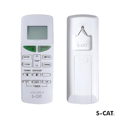 Image of S-CAT Compatible with Daikin AC Remote Original ARC484B12 Model 132D (No Backlight) Suitable for 1 1.5 2 Ton Split /Window AC (Match Old Remote Exactly, Contact Customer Care for Order)