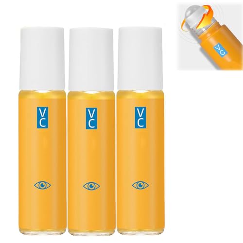 Aceite de esencia de ojos de luteína, aceite de esencia de arrugas de ojos VC, bola de rodillo de aceite de suero de ojos de luteína, antiarrugas que se desvanecen para mejorar las (3Pcs)