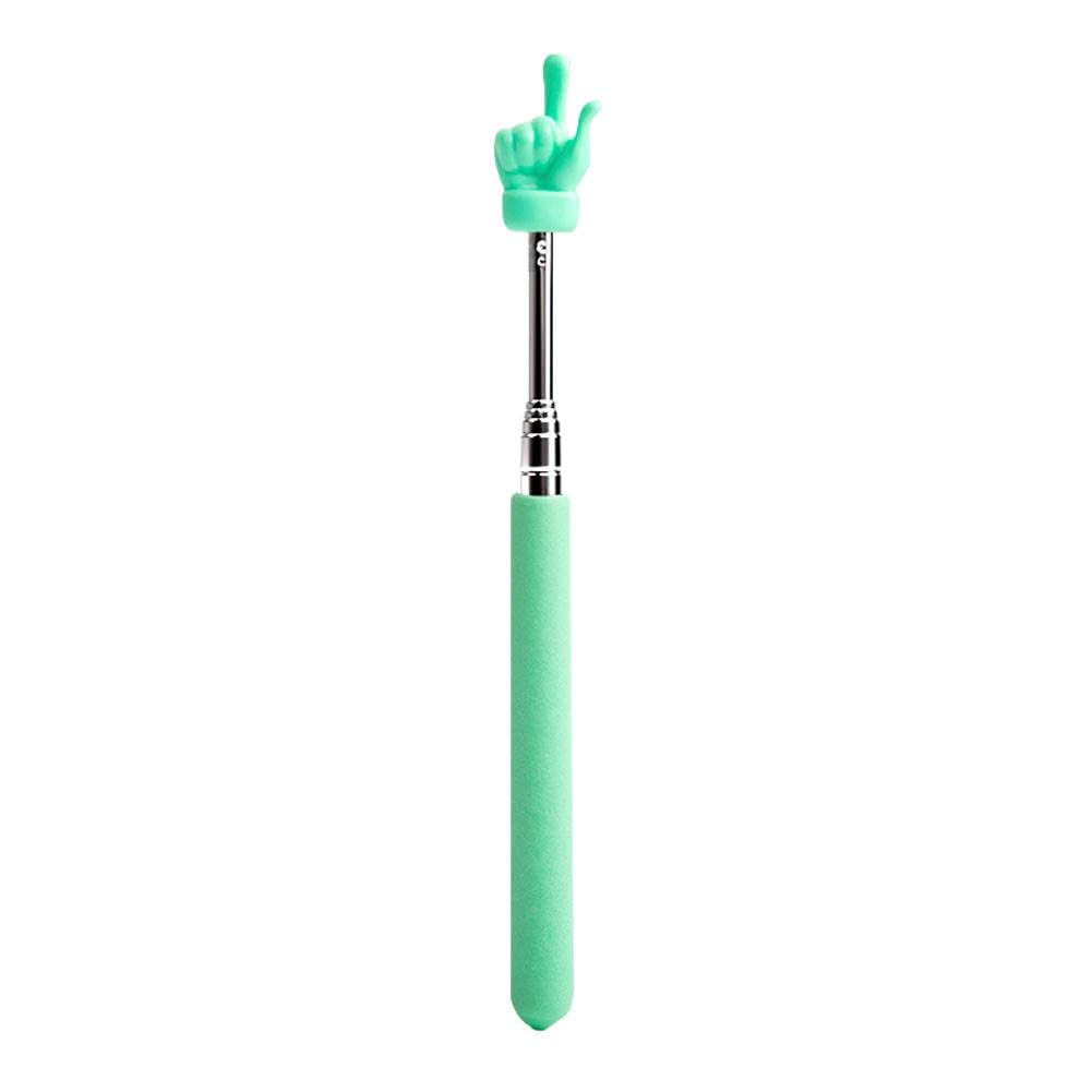 Teachers Pointer Sticks, Telescopic Teaching Pointer, Colored Non-slip Handle Finger Shape Design, Presentation Finger Pointer for Elementary School Kindergarten Teacher