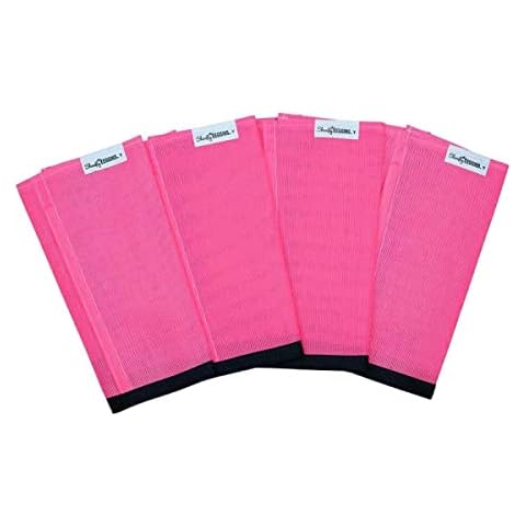 SHOOFLY Horse Leggins, Patented Loose Fitting Boots, Reduce Stomping, Stress & Fatigue, Breathable Plastic Mesh (Pink/Yearling) Cover
