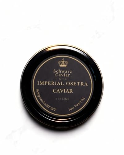 Imperial Ossetra Black Caviar â€“ 30g â€“ Schwarz Caviar â€“ Premium Sturgeon Roe â€“ Imported Gourmet Caviar â€“ Buttery, Nutty Flavor â€“ Luxury Seafood for Fine Dining & Entertaining
