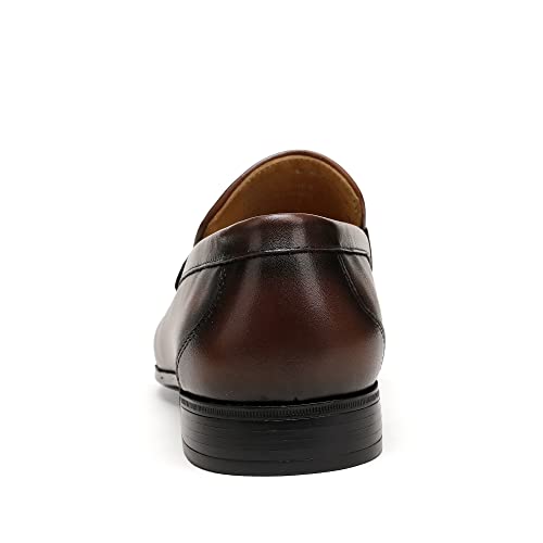 Image of Men's Dress Shoes Slip-On Loafers Leather Formal Shoes Crocodile Printed with Buckle