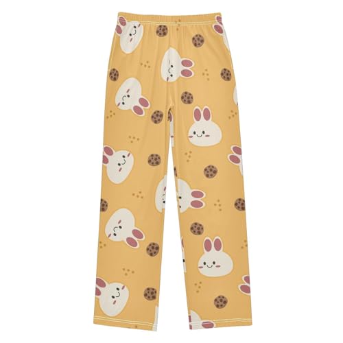 Rabbit Cookies Boys Pants Boys Athletic Pants Long Pant for Boywith Pockets Wide-Leg Size 6-14Y