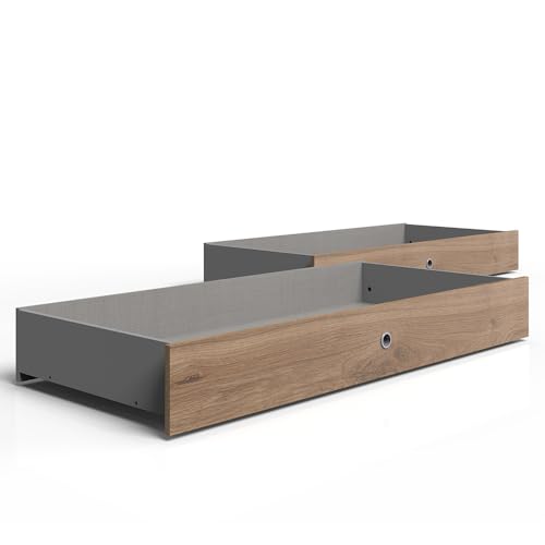 Lomadox Bettschubkasten Bettkasten Bettschublade (2er Set), Eiche Lomadox Bettschubkasten Bettkasten Bettschublade (2er Set), Eiche