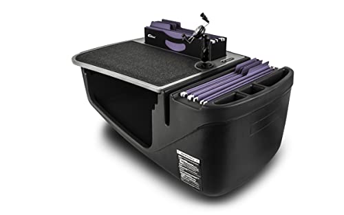 Image of AutoExec AE-FMEF-PI-PM-GT Efficiency FileMaster Car Desk for Your Vehicle Workstation and Mobile Office, with 400 watt Power Inverter and Phone Mount | Vehicle Workstation, Mobile Office, 400 Watt Power Inverter, Phone Mount