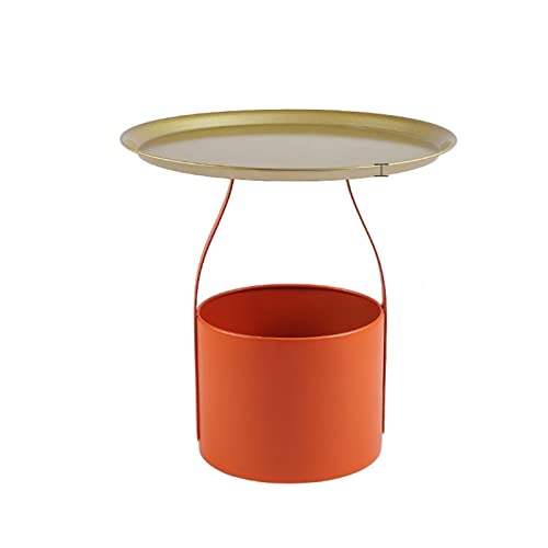 Petite table d'appoint ronde pour optimiser le rangement des petits salons - 2