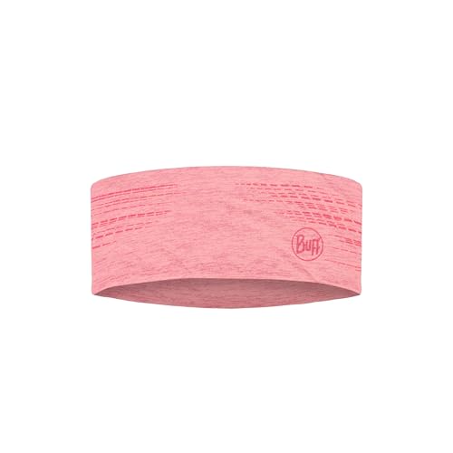 Buff| DryFlx Headband Man Woman Adult, Quick Drying, Stretch, Reflective, Shiny, Night, Visibility, Running, Moisture Wicking, One Size, Pink