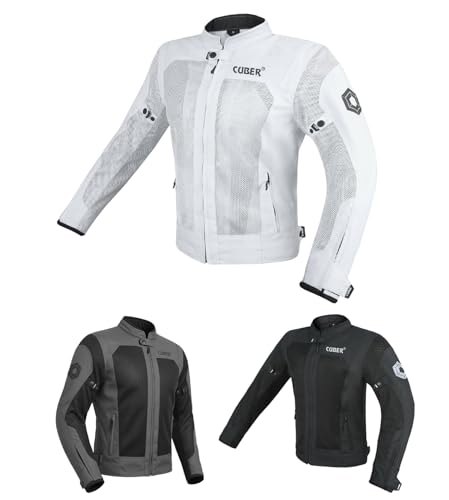 Cuber Motorcycle Mesh Jacket Riding Air Biker Jacket CE Armored Breathable Summer Motorbike Jacket Men