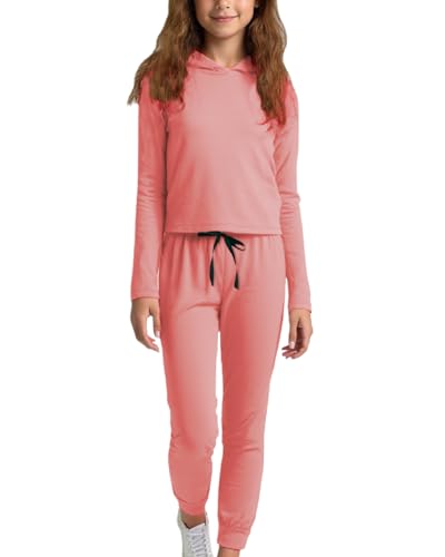 Sweet Hearts Girls Joggers Set Piece Fleece Pullover Girls