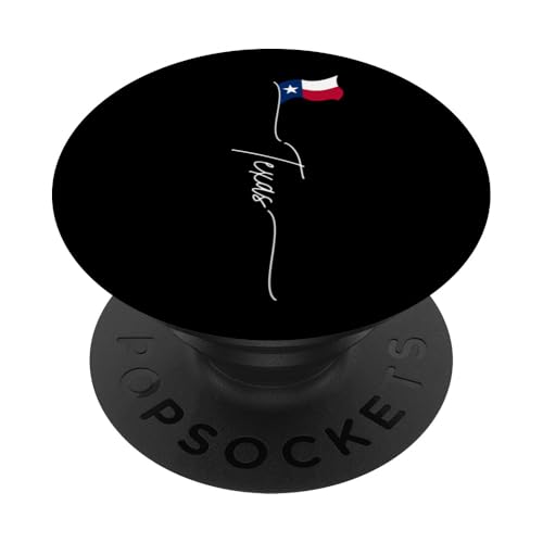 Bandera del estado de Texas, bandera patriótica de Texas PopSockets PopGrip Adhesivo