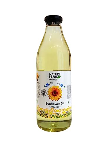 Image of Natureland Organics Mustard Oil Jar, 5 L & Sunflower Oil Bottle, 1 L