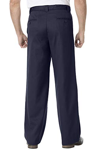 KingSize Men's Big & Tall Tall Wide Leg Wrinkle Free Expandable Waist Pant2