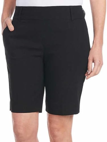 Hilary Radley Women's Pull On Mid Rise Stretch Comfort Bermuda Shorts