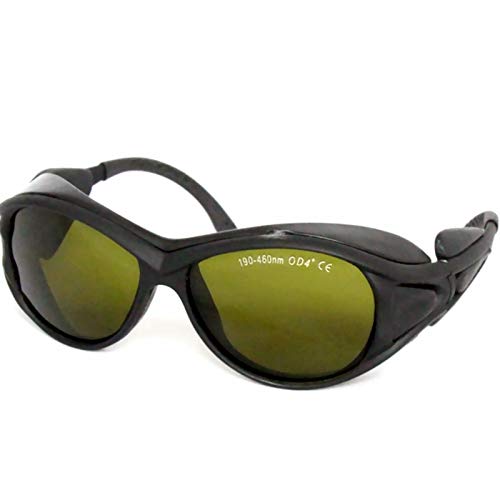 Lunettes de sécurité 190-460 nm 450 nm OD4+ Large spectre d'absorption continue Lunettes de protection laser avec boîte
