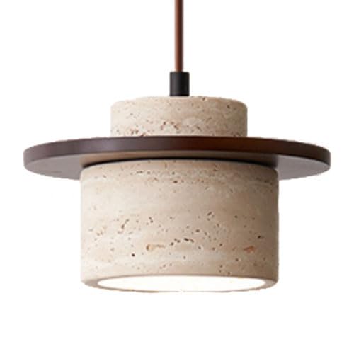 CSXSXAUO Suspension en marbre de Style Japonais, Ampoule E27, luminaire Suspendu à Une tête, Abat-Jour de Lustre Original et personnalisé, luminaire...