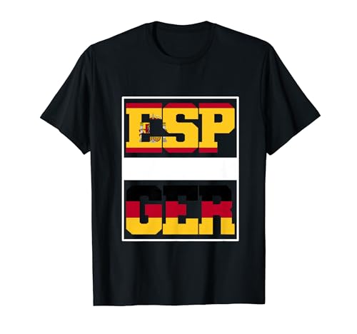 Raíces alemanas Regalo España y Alemania Mix Origen alemán Camiseta