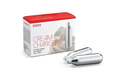 ZOOV Whipped Cream Chargers, Silver, Pack of 20 Pcs