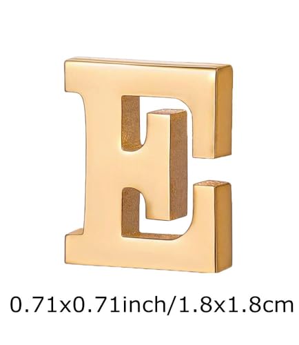Image of vmcoatdu A-Z Initial Pins 26 Letters Pins 18K Gold Plated and Silver Tone Metal Brooch Breastpin Badge